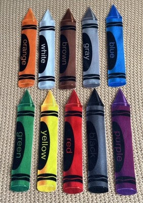 Learning Time Colors Crayon Felt Flannel Board Figures Set 10 Piece