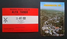 Rare 1989 35-AT-101 Austria Alfa Tango QSL Set w/ Postcard & Flag Ribbon