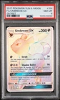 2017 POKEMON SUN & MOON SECRET #154 FULL ART/UMBREON GX PSA 8