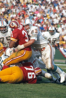 Vern Den Herder Miami Dolphins tackles Charlie Harraway Washin- 1973 Old Photo