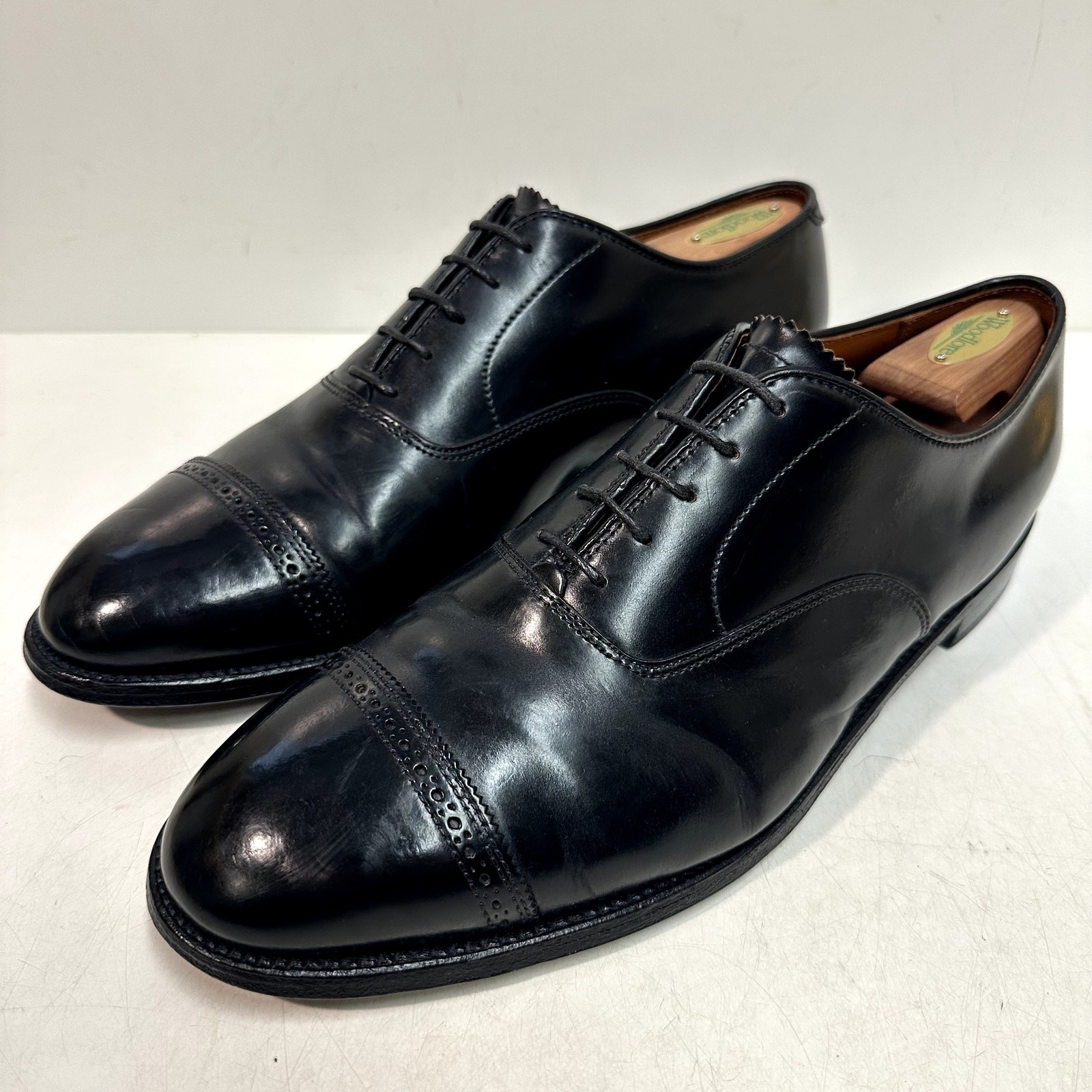 Alden 9016 Black Shell Cordovan Perforated Straight Tip Bal
