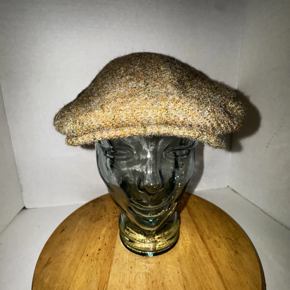 Polo Ralph Lauren Wool Tweed Flat Cap Plaid Lining Adjustable Ivy Hat Sz L - Image 2 of 4