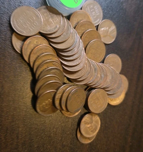 1949-D LINCOLN WHEAT CENT PENNY ROLL, Good Condition Circulated