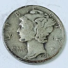 1938 MERCURY DIME *90% SILVER, CIRCULATED US COIN #6565