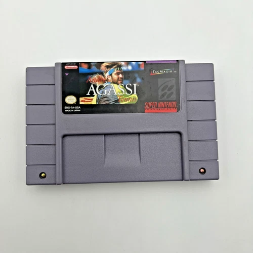Andre Agassi Tennis Super Nintendo SNES Game Cartridge