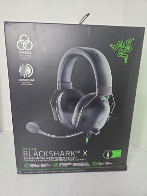 Razer BlackShark V2 X Wired Gaming Headset HyperClear Cardioid Mic Black