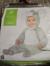 Little Mouse Halloween Costume Sz 12-24M Baby Toddler Boys Girls Jumpsuit Hood