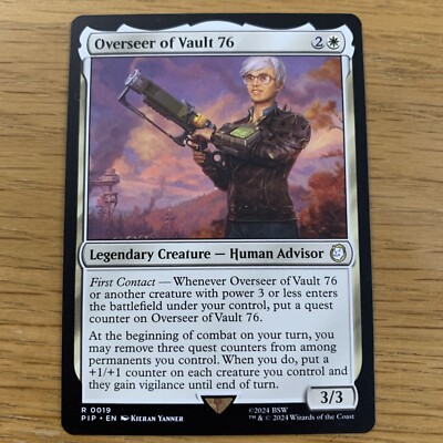 MTG Overseer of Vault 76 [Fallout, Near Mint] Rare Magic The Gathering Karte
