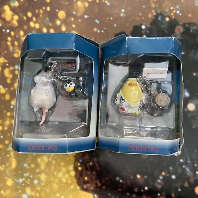 Spirited Away 2 Pack! Bo Mouse Haeori/ Ootori sama Strap 2001 Heisei Retro NIB