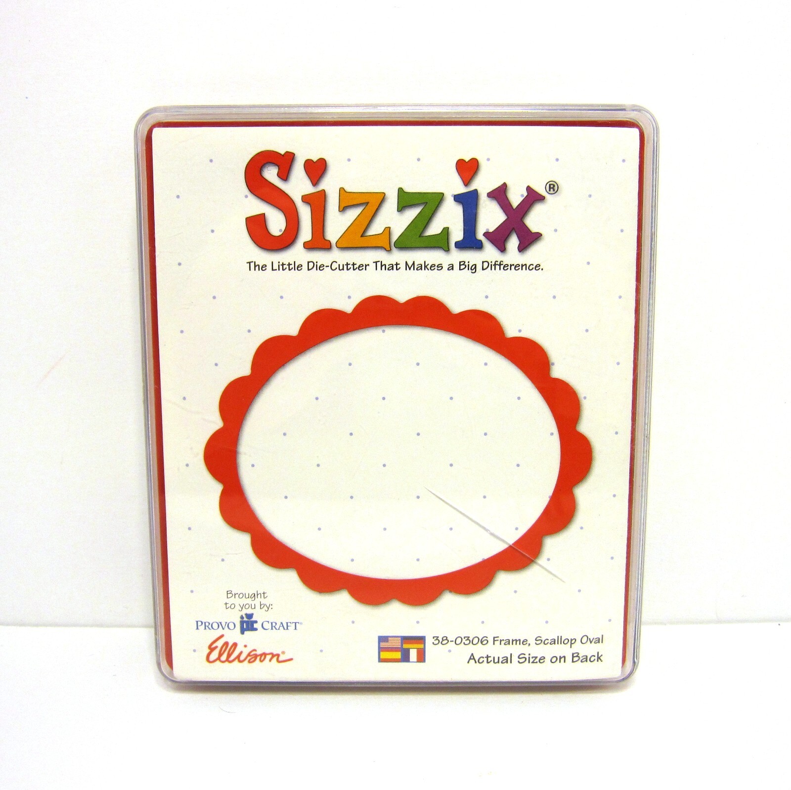 Sizzix Frame Sizzix Red Die Cut Scallop Oval Frame 38-0306 Scrapbook Craft Die Cut ...
