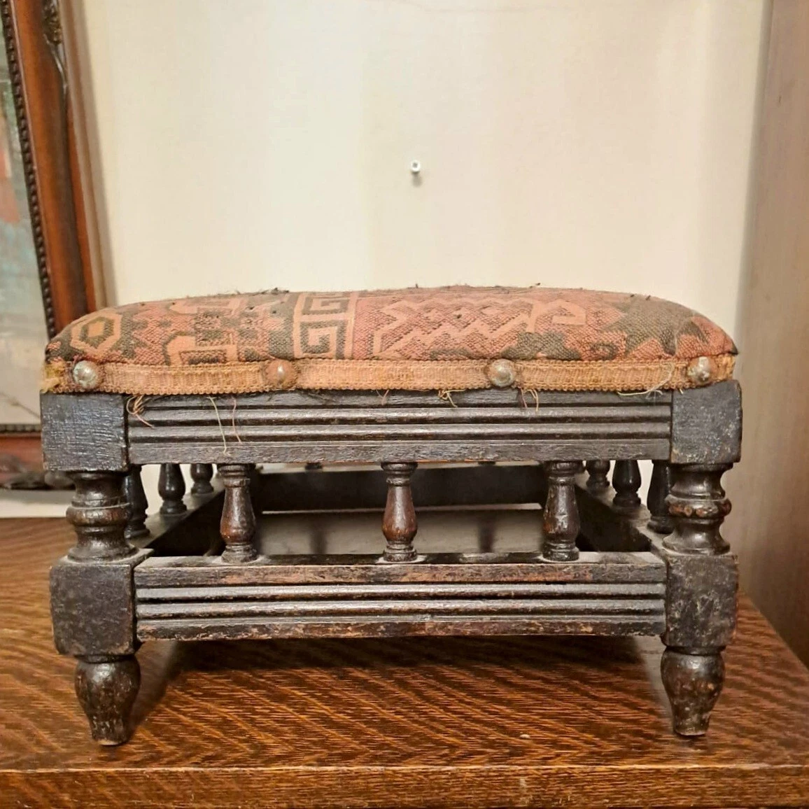 Antique victorian footstool deals