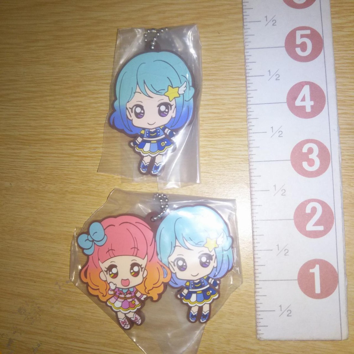 A72932 Aikatsu ! Rubber charm keychain Mio Minato + Aine Yuuki | eBay