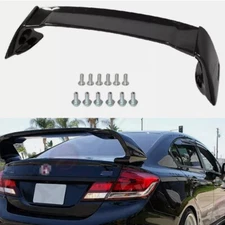 For 2012-2015 Honda Civic 4 Door Sedan Gloss Black Rear Trunk Lid Spoiler Wing 