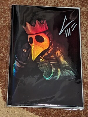 HAIL CROW King of Hell 2PAC Homage VIRGIN FOIL Signed by Javan Jordan with COA 