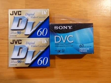 4 Sony & JVC Digital Video cassettes--new and unopened