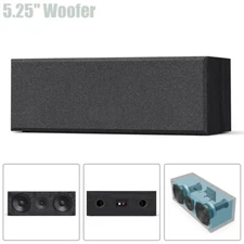 Center Channel Speaker Audio Dual 5.25" Woofer Silk Dome Tweeter Home Theater