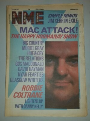 NME 3RD JANUARY 1987 JIM KEER MAC ATTACK BIG COUNTRY MURIEL GRAY HUE CRY HAYMAN