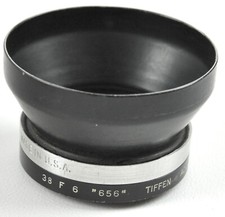 Tiffen Adapter Ring "656" 38 F 6 w/ retaining ring  Black metal hood