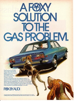 1974 AUDI FOX ~ ORIGINAL PRINT AD