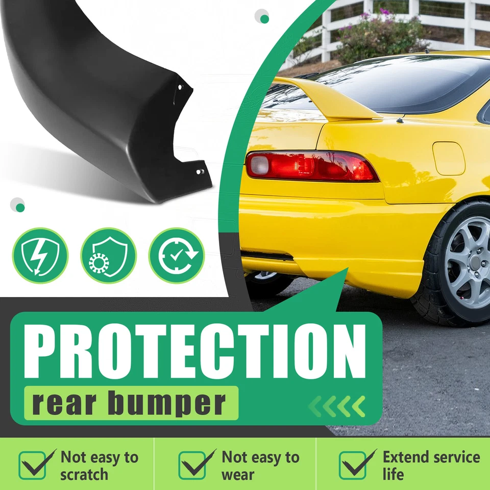 Fit 98-01 Acura Integra Rear Bumper Lip Spoiler Cap Splitter Valance Spats - Image 2 of 4
