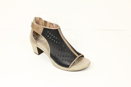 Naot Sandals New Women Comfort Shoes sz 6 Black Leather EU 37 block heel cushion - Picture 3 of 10