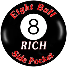 2 Billiards Pool Decals Stickers Personalize Gifts  Any Text Many Colors 4"