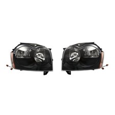 For 2005 2006 2007 Jeep Grand Cherokee Leftright Side Headlights Black Housing