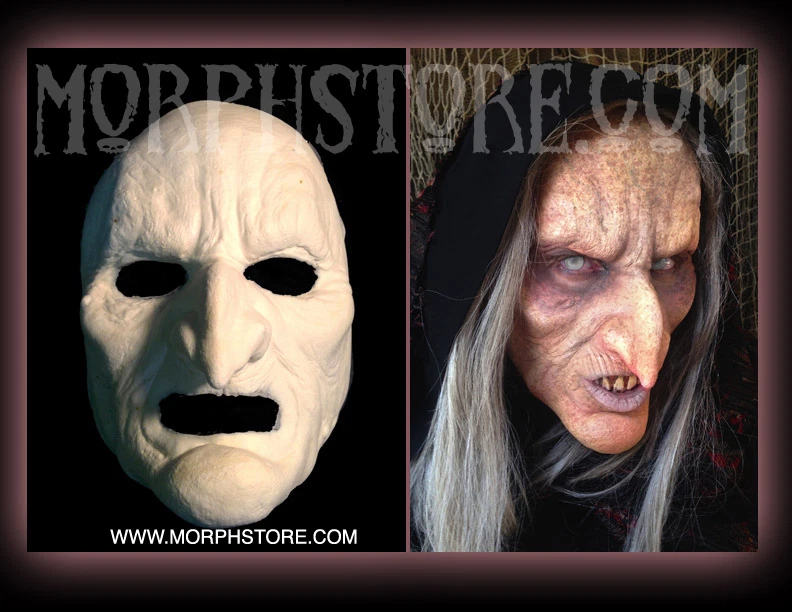 Halloween Foam latex Sweet Apple Hag Witch Face Brows Mask lot. 