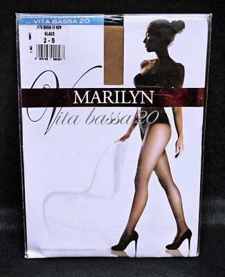 Marilyn Vita Bassa20 Semi-Matt Low Waistline Tights Size S Colour Glace Rare