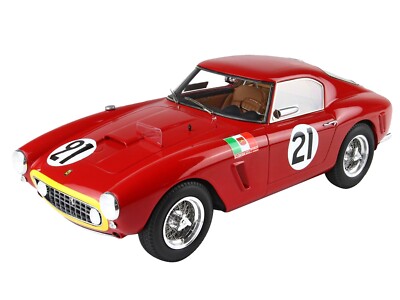 FERRARI 250 SWB #21 24H LE MANS 1960 & DISPLAY CASE 1/18 MODEL BY