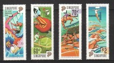 SINGAPOUR 1996 ATLANTA OLYMPIC GAMES COMP. LOT DE 4 TIMBRES EN MNH INUTILISÉS
