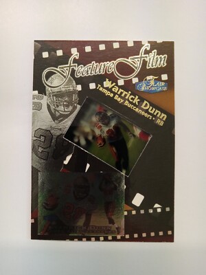 1998 Flair Showcase Feature Film Buccaneers Football #7 Warrick Dunn Free Ship!!