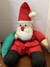 Vintage 1991 International Silver Co Puffalump Parachute Santa Claus Nylon Toy