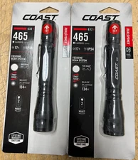 A set of 2 Coast 20484 G32 LED Flashlight Black 465 Lumens