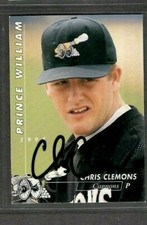 1995 Multi-Ad #17 Chris Clemons Prince William Cannons Signed Autograph (C47)