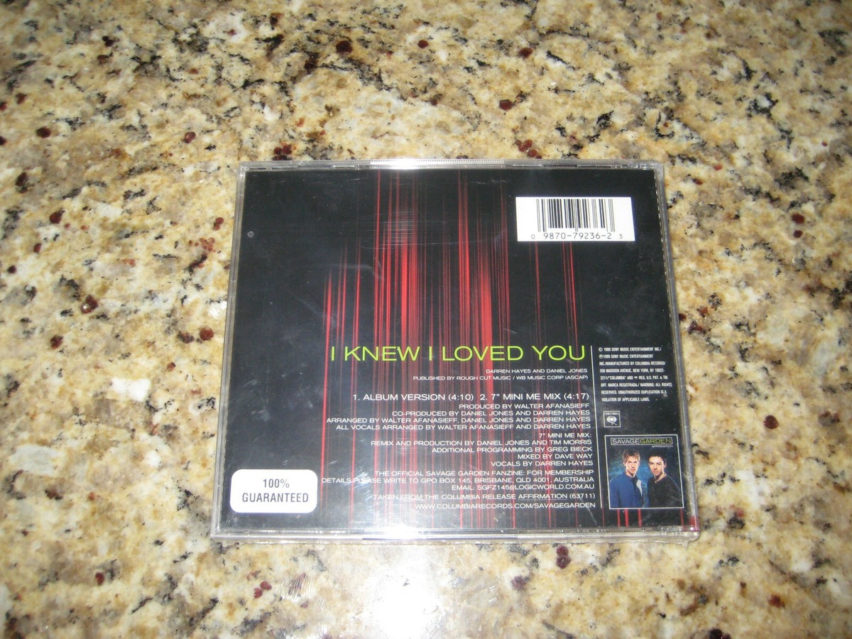 I Knew I Loved You [Single] by Savage Garden (CD, Jan-2000