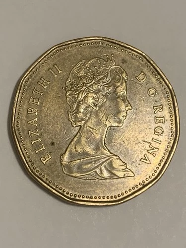 1988 Canada 1 Dollar Coin.  Canadian Loonie Currency.