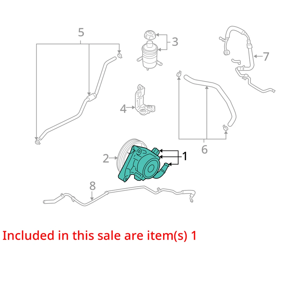 Bomba de direção hidráulica Hyundai Santa Fe 2008 fabricante de equipamento original 118K milhas - LKQ421430039 - Imagem 4 de 4