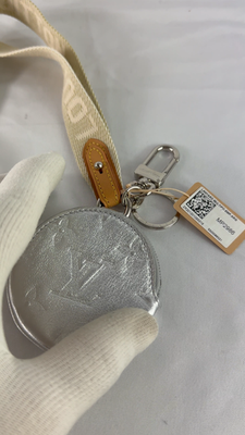 LOUIS VUITTON Monogram Lanyard Pochette Charm Coin Purse Key