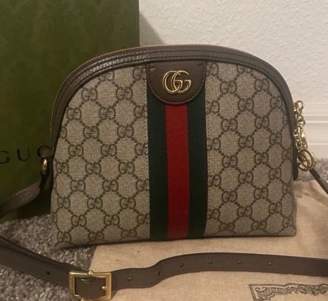 Gucci Ophidia GG Crossbody Beige/Brown Canvas/Leather