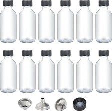 Glass Bottles with Lids 2 OZ Small Containers 12 Pcs for Storage Crafts
