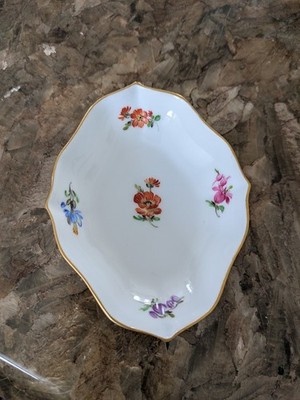 Meißen Porzellan Schale 1. Wahl, 1924 bis 1934, Blumenmuster, Dekorschale