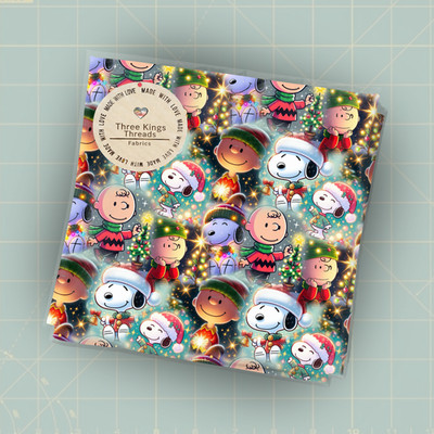 Christmas Charlie Brown Snoopy X-Mas DBP 1 Yard Fabric Seamless Design App59x36