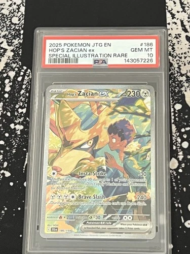 PSA 10 Hop's Zacian ex SIR #186/159 Pokemon Journey Together Special Illustratio