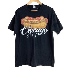 Chicago Style Hotdog Illinois pride food truck Shirt Black XL