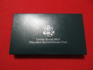 1992 P Columbus GEM Cameo PROOF Commemorative Silver Dollar OGP #MF T4960