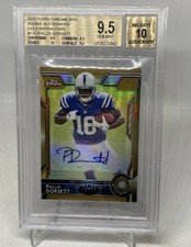 2015 Chrome Mini Rookies GOLD REFRACTOR #/10 Phillip Dorsett RC AUTO GEM MT POP1
