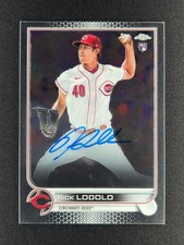 Nick Lodolo 2022 Topps Chrome On-Card RC ROOKIE AUTO REDS