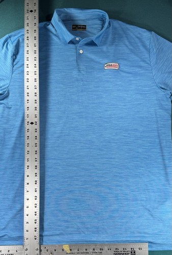 Jack Nicklaus PGA Hope Blue XL Lightweight Golf Polo Shirt 91% Polyester - Picture 3 of 9