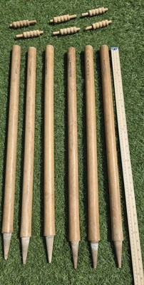 Gray Nicolls Vintage Holz Cricket Stümpfe & Bügel Set Senior Match Wickets 28''